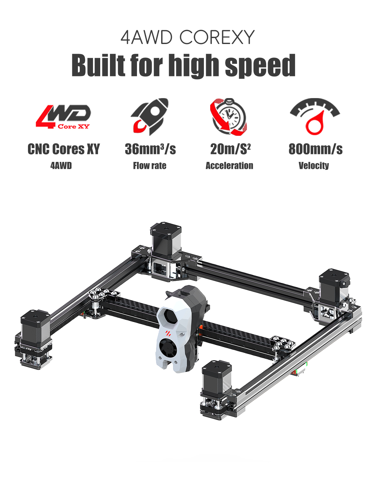 SIBOOR Voron Trident [Haziran] - Corexy 3D Printer Kit incelemesi ve fiyatı